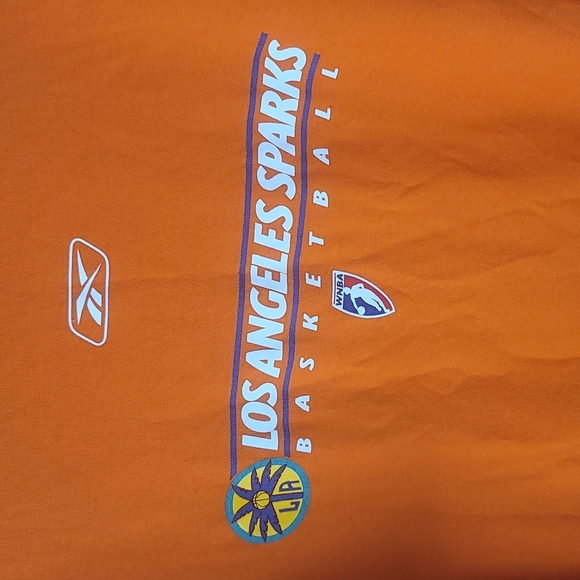 WNBA Los Angeles  Sparks Orange 100% Cotton Tee-Shirt SZ L - Picture 5 of 7